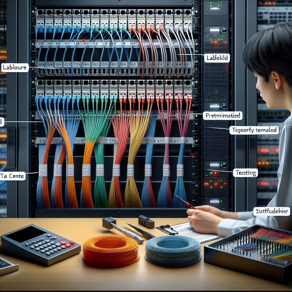 data network kablolama, sonlandırma, etiketleme ve test