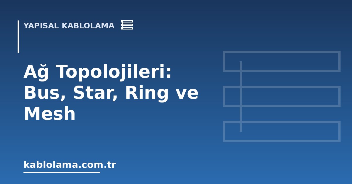 Ağ Topolojileri: Bus, Star, Ring ve Mesh