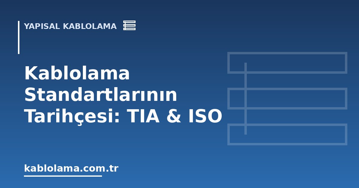 Kablolama Standartlarının Tarihçesi: TIA & ISO