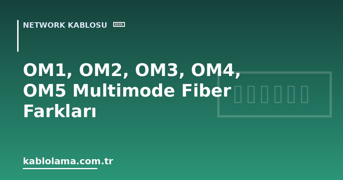 OM1, OM2, OM3, OM4, OM5 Multimode Fiber Farkları